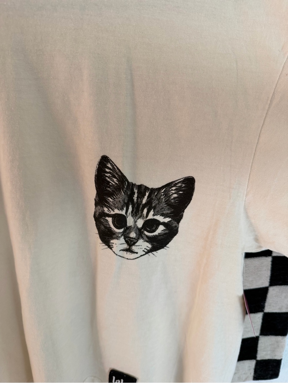 Dressed in LALA Cream Tee with Black Cat Prints - Picture 6 of 13